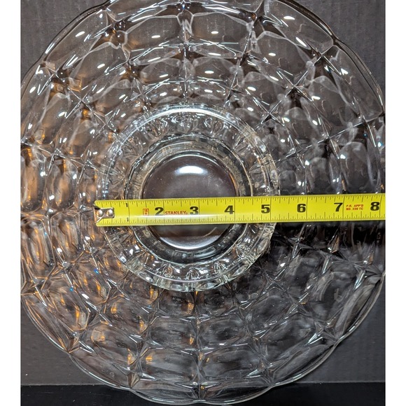 Vintage Indiana Glass Clear Constellation Footed Cake Stand 13" - Picture 7 of 7